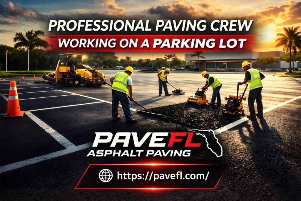 Experienced asphalt contractors in Miami performing commercial paving work in South Florida.