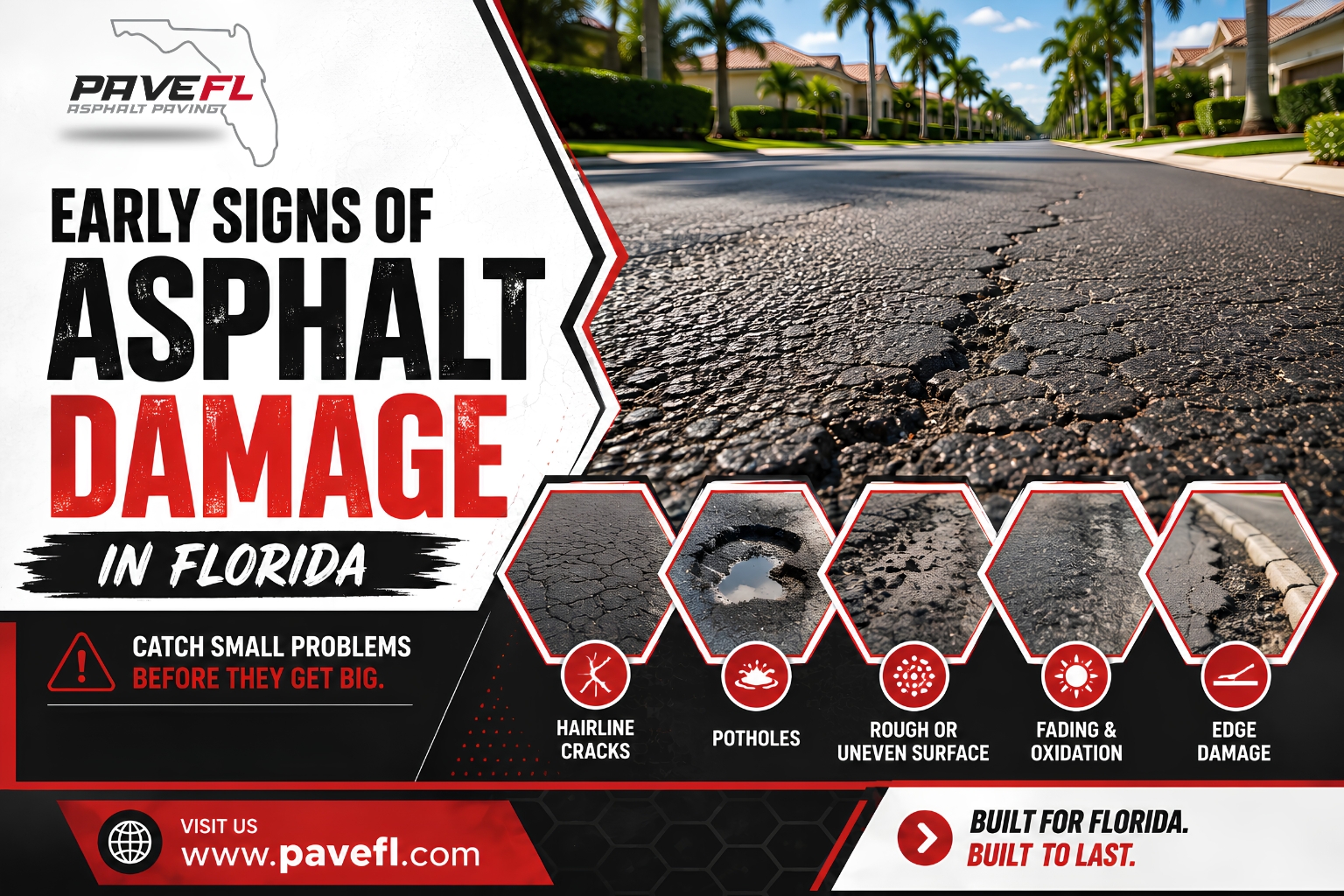 Early Signs of Asphalt Damage in Florida