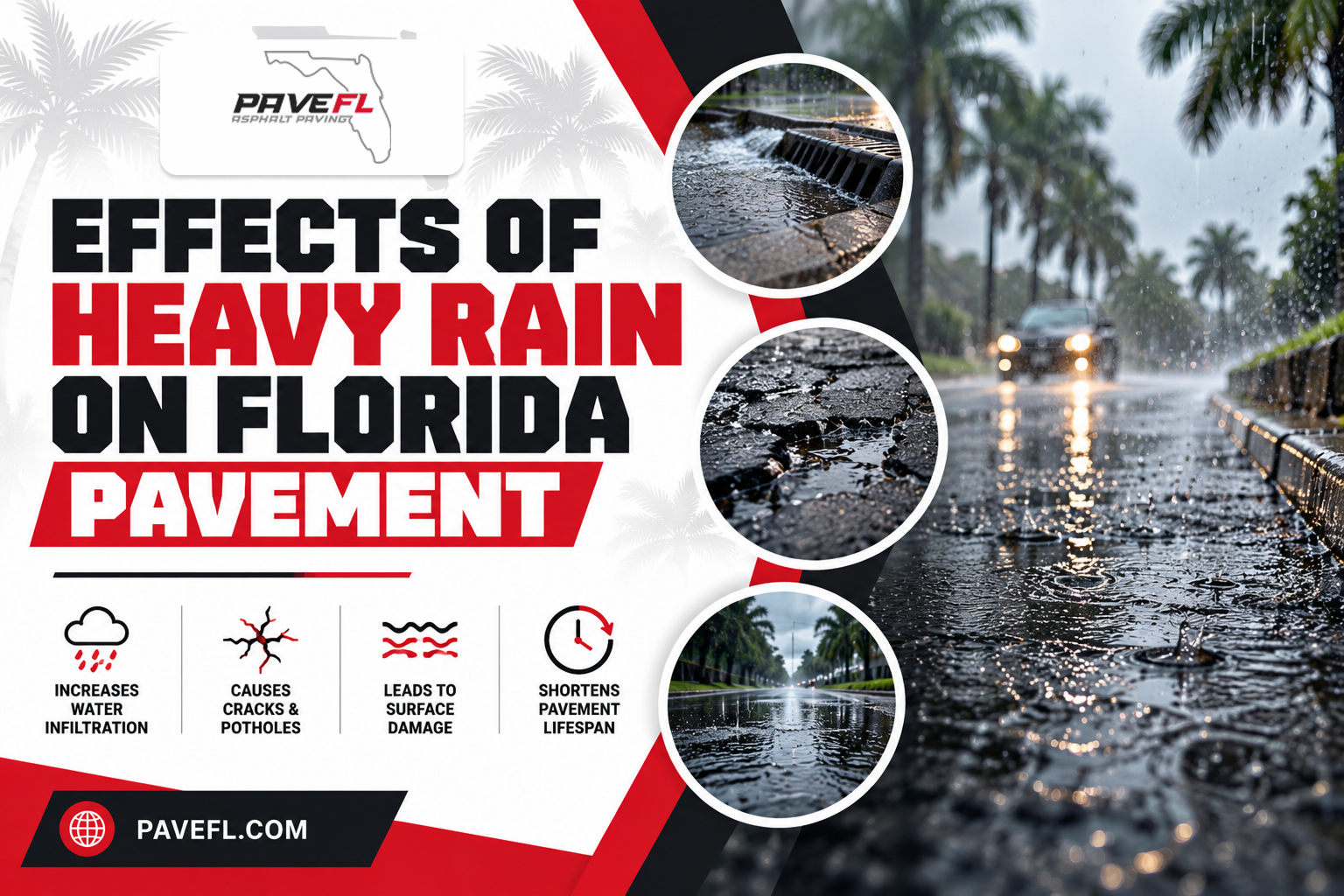 Effects of Heavy Rain on Florida Pavement